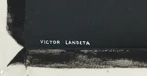 Victor Landeta - Acryl op doek, Portret kopen? Bied vanaf 1!