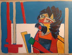 Herman Krikhaar - Karel Appel portret verkocht voor € 120!