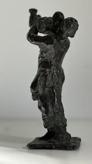 Frank Letterie - Bronzen sculptuur | 'Moeder en kind' | 1989 kopen? Bied vanaf 375!