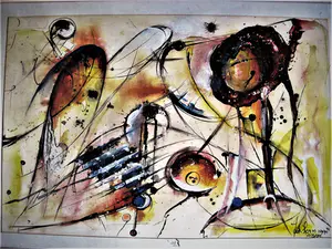 Niet of onleesbaar gesigneerd - GROTE 1998 Gouache "corrida de Torros" - gesigneerd - ingelijst kopen? Bied vanaf 1!