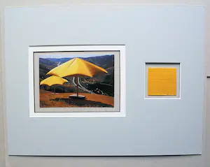 Christo - Umbrella Project for Japan - USA inc. original stofmonster XL -handgesigneerd kopen? Bied vanaf 139!