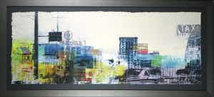 George Heidweiller - Zeefdruk, Cityscape - Ingelijst (Zeer groot) verkocht voor € 250!