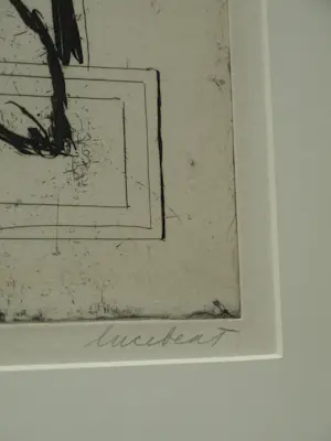 Lucebert - Ingelijste ets , Meisje Zes – 1967 – Oplage van slechts 30 ex. kopen? Bied vanaf 500!