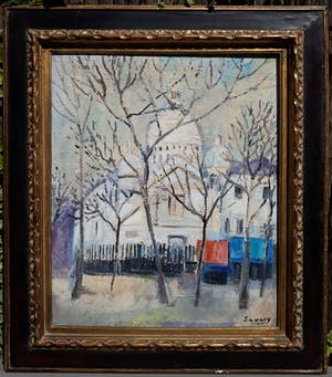 Robert Savary - Sacre-Coeur, olieverf op doek (ingelijst) kopen? Bied vanaf 495!