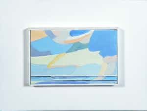 Paul Overhaus - Olieverf op doek, Wad - Ingelijst verkocht voor € 50!