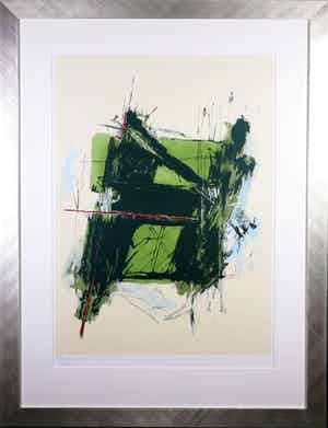 Arty Grimm - Zeefdruk, Abstracte compositie - Ingelijst (Groot) verkocht voor € 50!