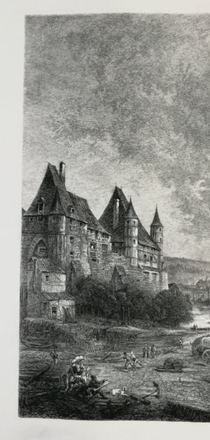 George Henri Manesse - Gezicht op Rouen (Frankrijk) kopen? Bied vanaf 65!