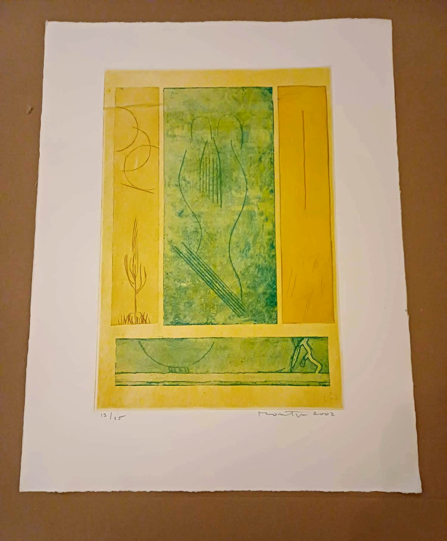 Jan Montyn - Ets/aquatint: "Le bonheur"(geluk) - 2002 kopen? Bied vanaf 99!