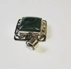 Nieuwe zilveren hanger met malachiet kopen? Bied vanaf 60!