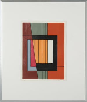 Guy Vandenbranden - Zeefdruk, Construction I - Ingelijst kopen? Bied vanaf 100!