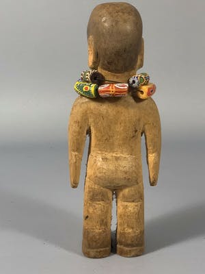 Dogon - 190804 - Tribal used African Venavi EWE figure with old beads - Togo kopen? Bied vanaf 65!