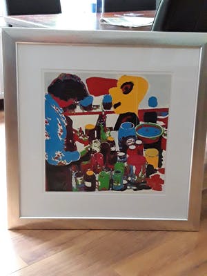 Karel Appel - Het gele hoofd Prachtig ingelijst kopen? Bied vanaf 325!