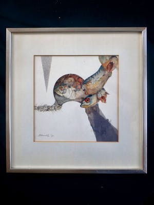 Anne-Brigitte Kwadijk - "vissen" in fraaie kunstvorm kopen? Bied vanaf 45!