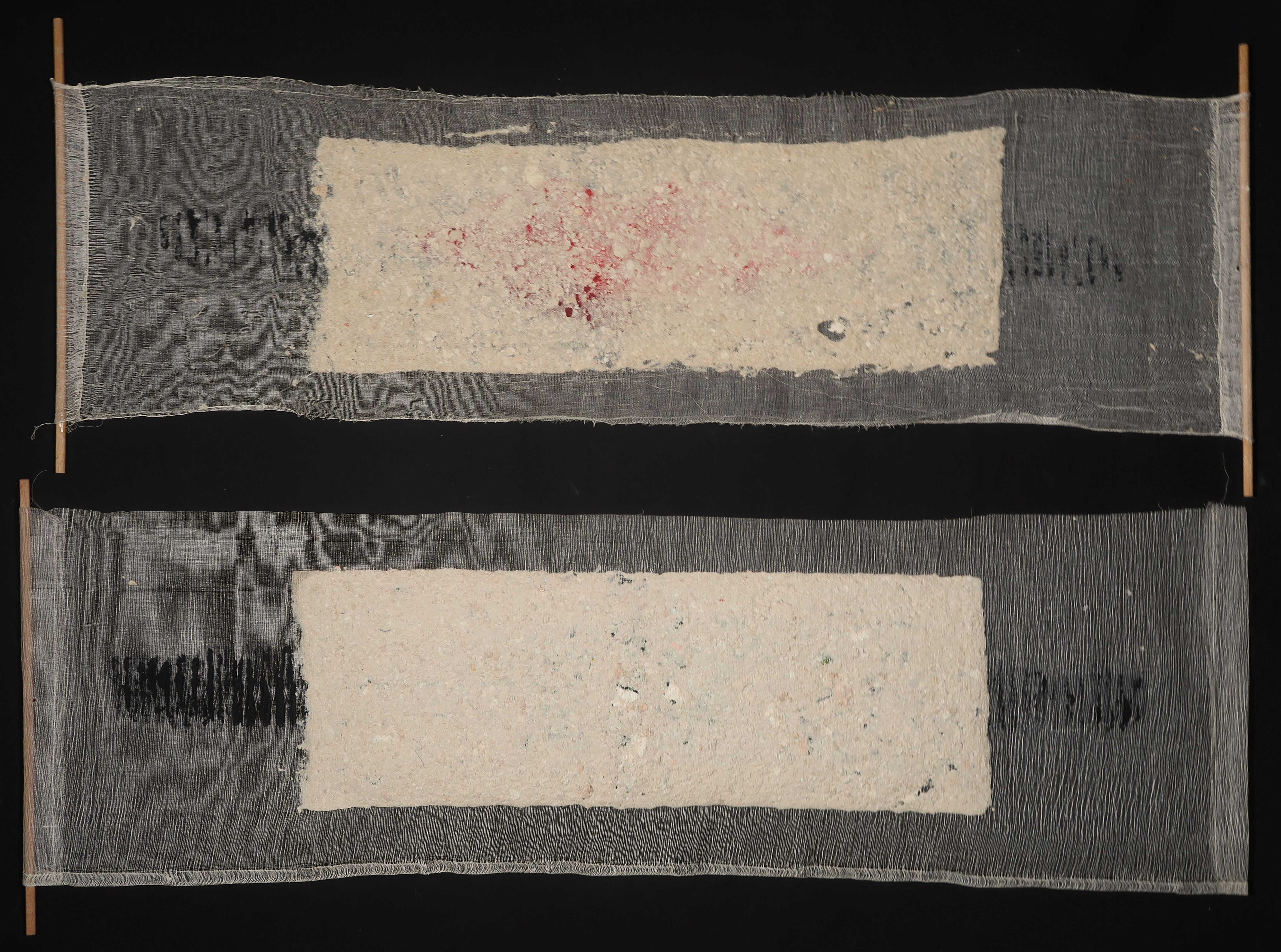 Anja Vlietstra - Acryl op geschept papier, Liefde (Tweeluik) kopen? Bied vanaf 35!