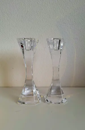 Villeroy en Boch - schitterende kristallen kaarsenstandaards (2) kopen? Bied vanaf 49!