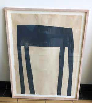 Klaas Gubbels - Zwarte tafel met lijst verkocht voor € 785!