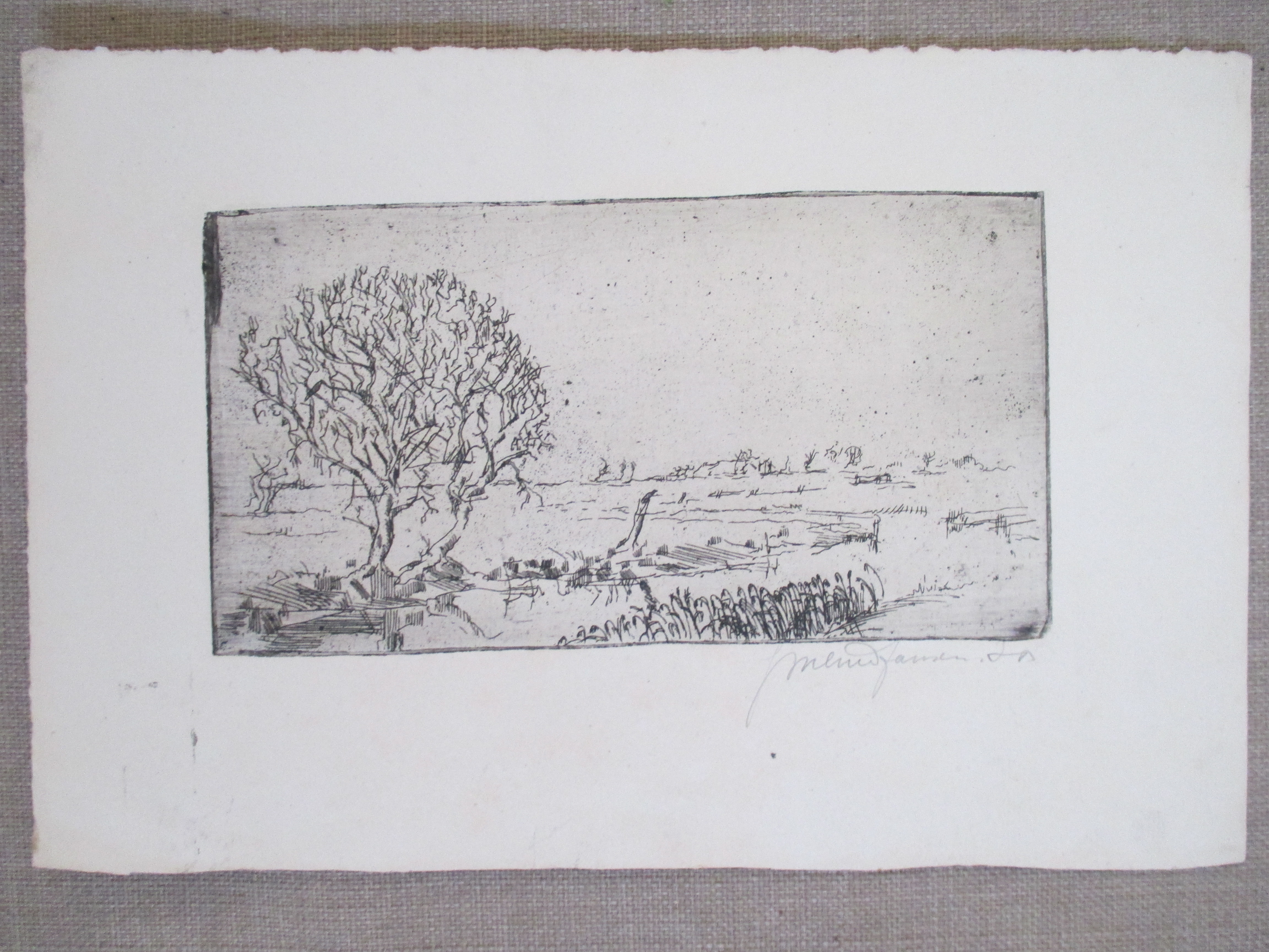 Jan Meine Jansen - Ets landschap kopen? Bied vanaf 20!