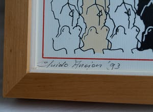 Guido Ancion - Ingelijste zeefdruk , “Naakte vrouwen” – Loodskado 1994 kopen? Bied vanaf 35!