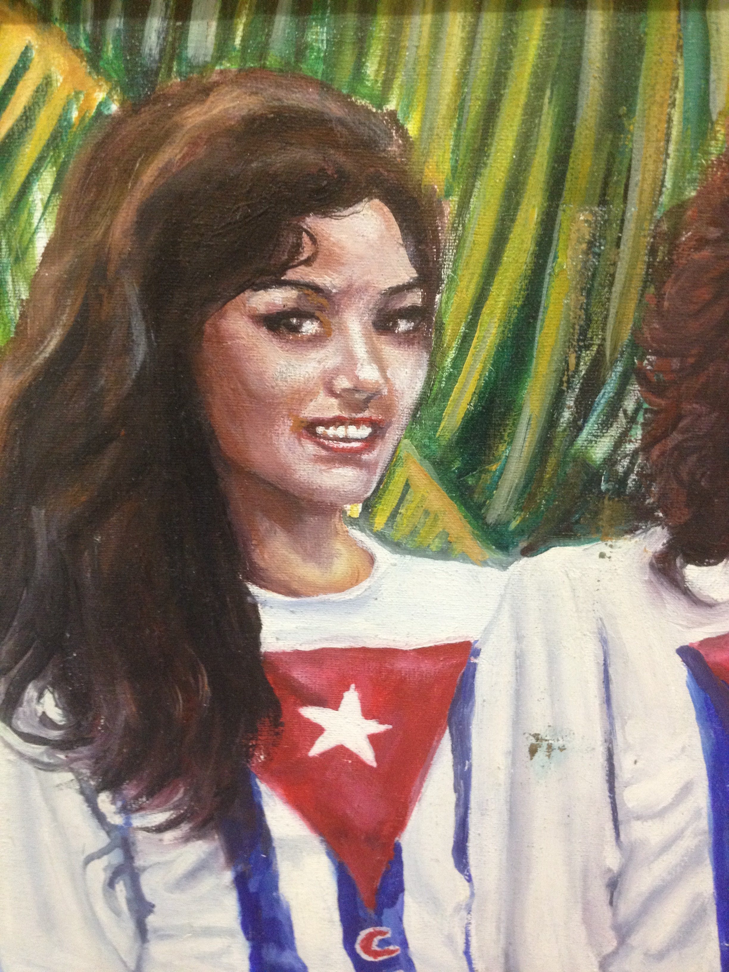 Niet of onleesbaar gesigneerd - Olieverf op doek - Groepsportret Cuba 2009 kopen? Bied vanaf 1!