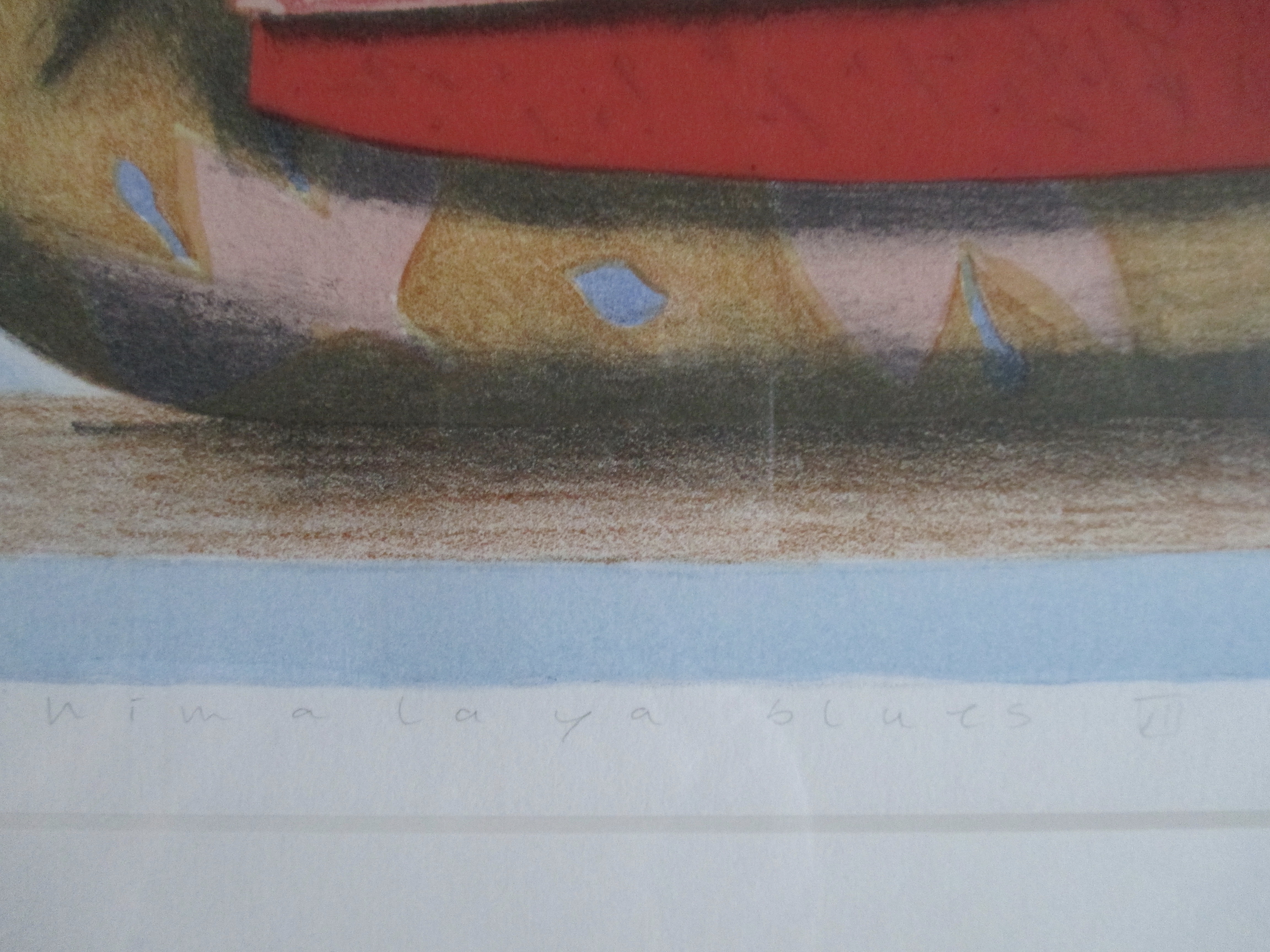 Lon Buttstedt - Ingelijste itho "Himalaya Blues VII" Barth lijst kopen? Bied vanaf 55!