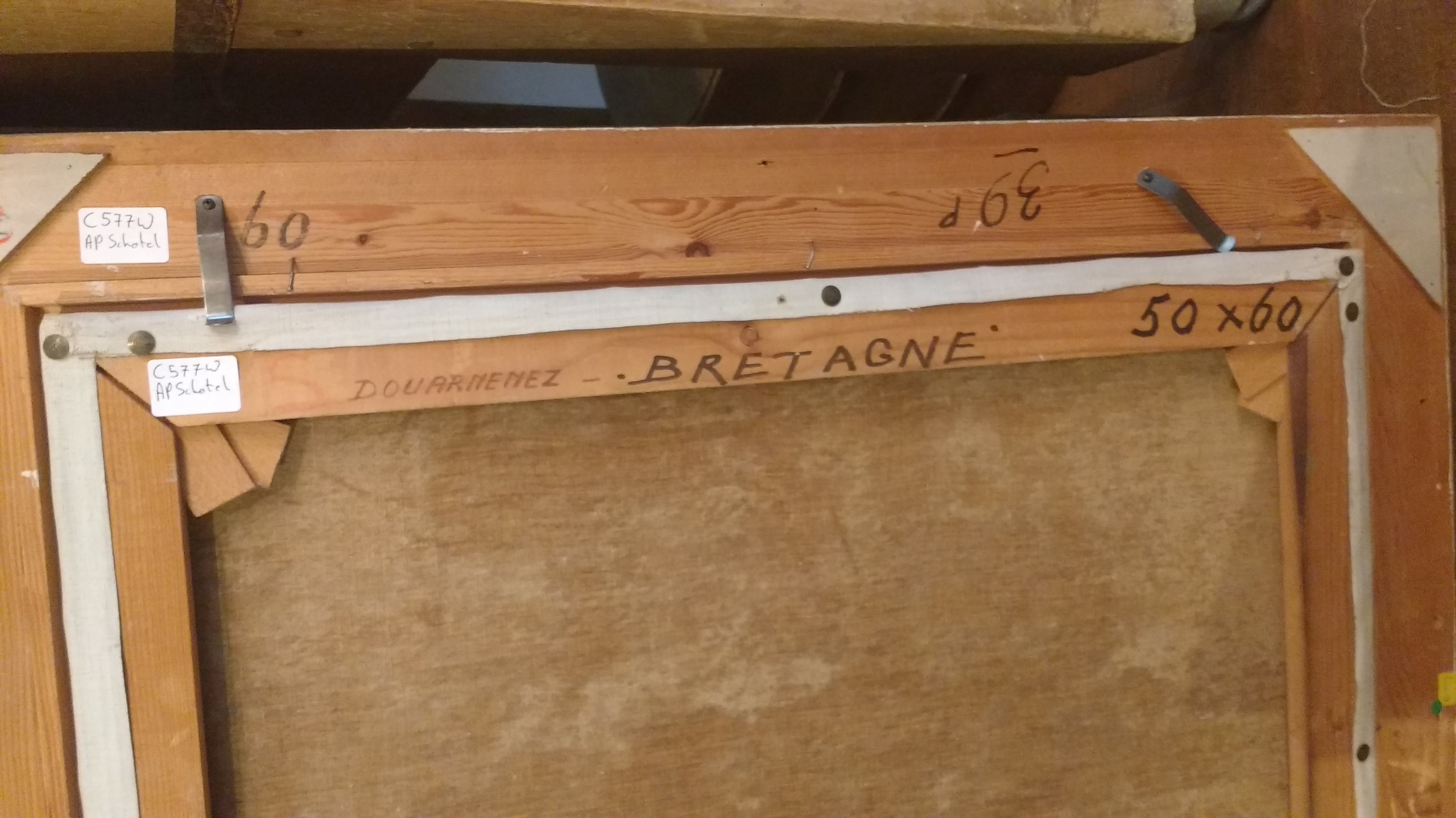 Anthonie Pieter Schotel - Bootjes aangemeerd aan de kust van Bretange, Douarnenez  kopen? Bied vanaf 1250!