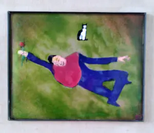 Niet of onleesbaar gesigneerd - Jo Pop (Hilversum), originele voorstelling in kleurrijk emaille kopen? Bied vanaf 1!