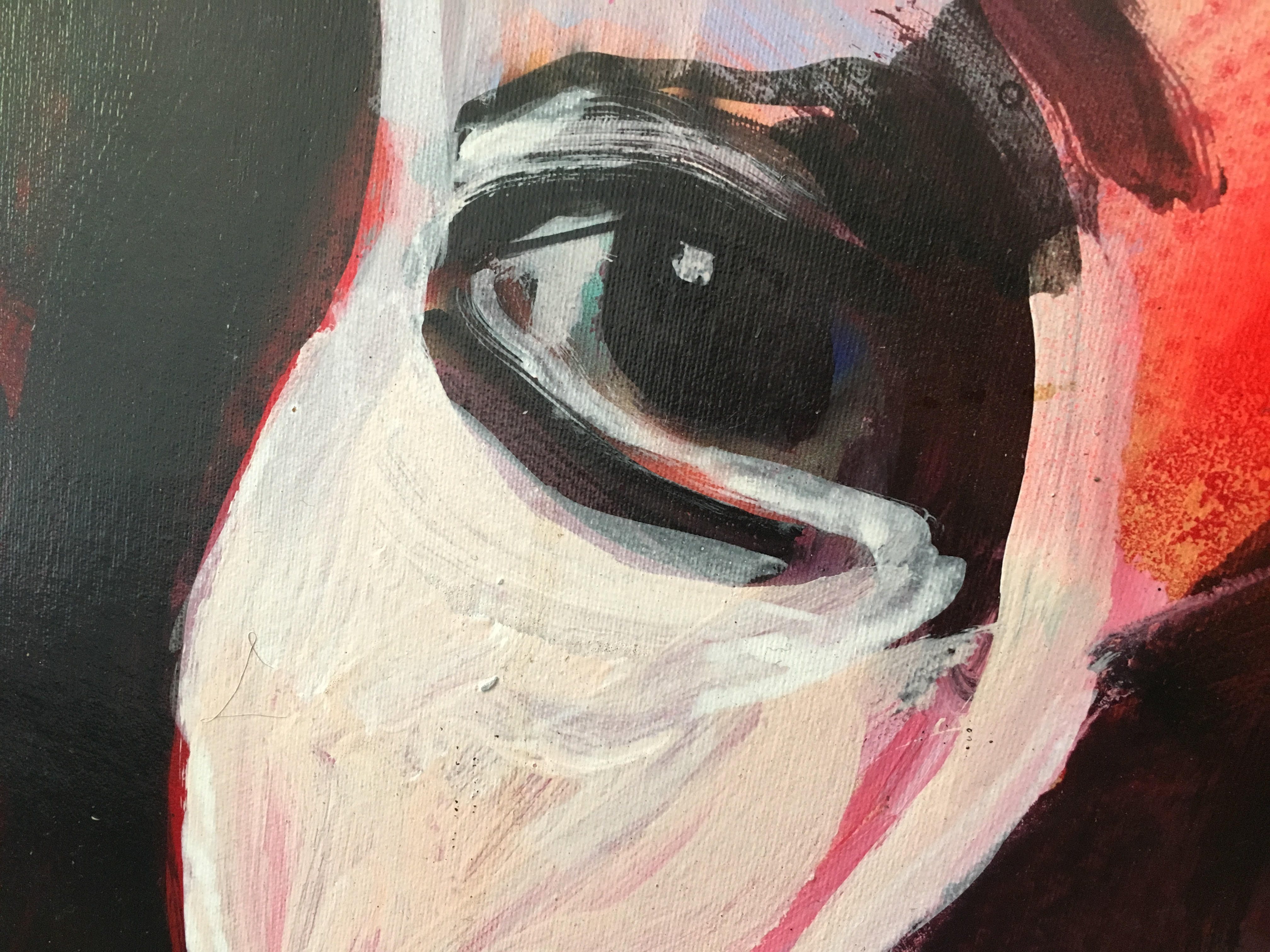 Peter Klashorst - Portret vrouw - Groot werk 90 x 80 cm kopen? Bied vanaf 225!