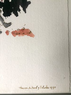 Theo van der Horst - Man in de Natuur - Aquarel, Ingelijst kopen? Bied vanaf 30!