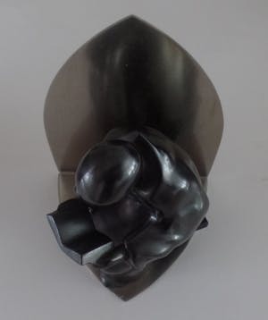 Niet of onleesbaar gesigneerd - Boeksteunen 2 Lezende Monniken Metawa Tiel Holland - Tin/Hout kopen? Bied vanaf 10!