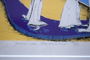 Yvonne van Ravenswoud - Zeefdruk, Ingelijst kopen? Bied vanaf 35!