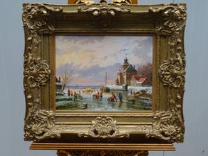 Albert Temming - Winterlandschap in een oude zware lijst. kopen? Bied vanaf 550!