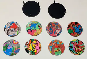 Corneille - 4 Onderzetters Katten + 4 Vogels onderzetters kopen? Bied vanaf 50!