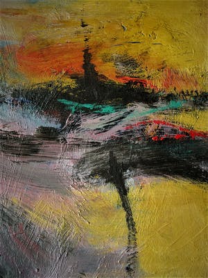 Antony de Baat - Architect en Schilder - Krachtig expressionistisch Abstract olieverf - gesigneer kopen? Bied vanaf 10!