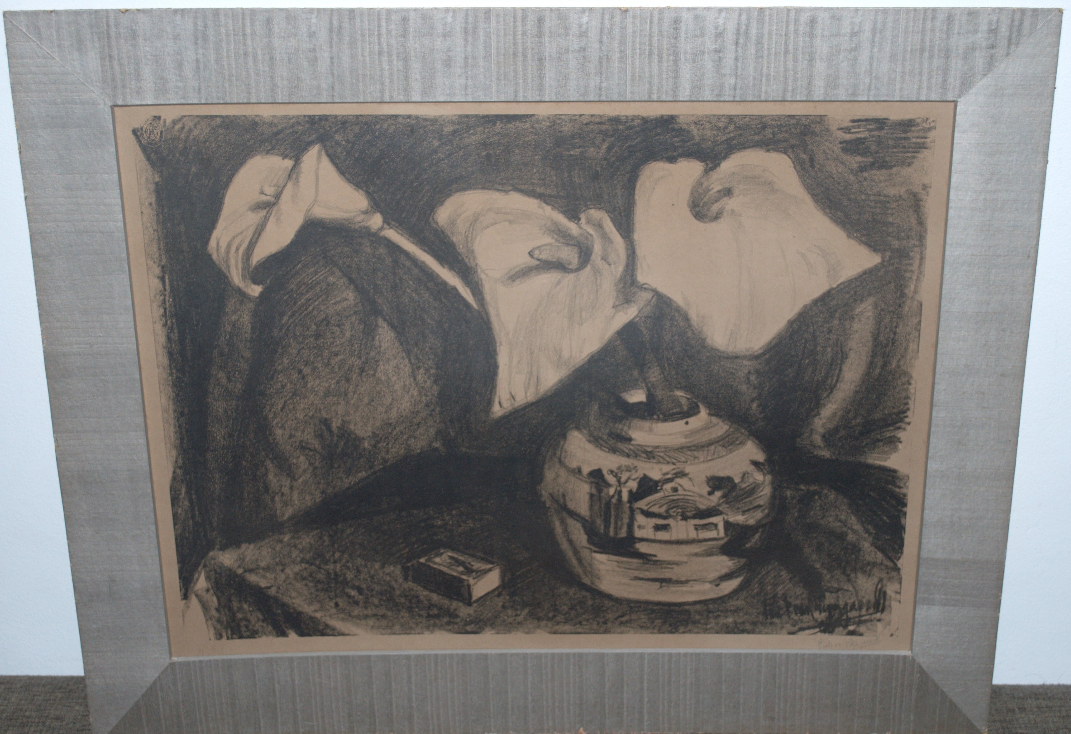 Piet van Wijngaerdt - :Bergense School - grote litho - Aronskelken - opl.15 ex. kopen? Bied vanaf 100!