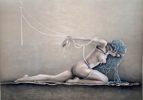 Jean-Paul Cleren - Tied up woman kopen? Bied vanaf 1!