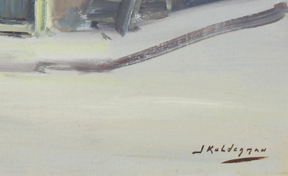 Jan Kelderman - olieverf op doek - de Jordaan Amsterdam kopen? Bied vanaf 40!