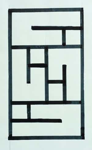 Siep van den Berg - #CONSTRUCTIVISTISCHE PENTEKENING # 1990, mint- verkocht voor € 49!