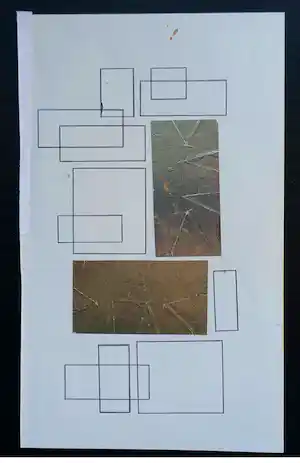 Siep van den Berg - Abstracte pentekening met COLLAGE # 1990, mint- verkauft für € 59!