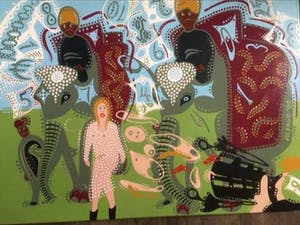 Niet of onleesbaar gesigneerd - Exploitation - acryl op canvas kopen? Bied vanaf 1!