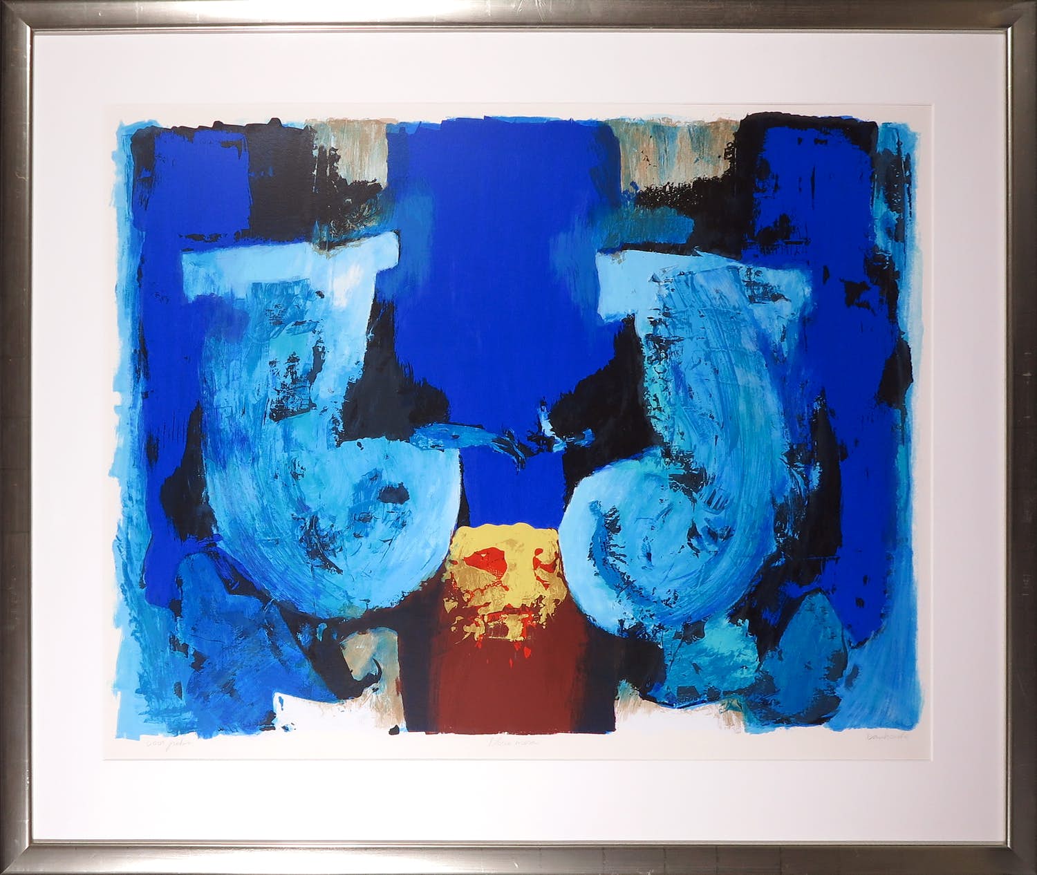 Hans Vanhorck - Zeefdruk, Blue mesa - Ingelijst (Zeer groot) kopen? Bied vanaf 50!