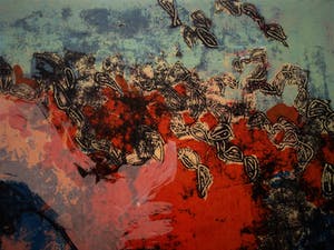 Sjer Jacobs - Karakteristiek expressionistische Zeefdruk "het Familiediner" gesigd. VANAF 1€ kopen? Bied vanaf 1!