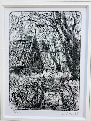 Toon de Haas - Ets, gesigneerd en ingelijst, 9/20 kopen? Bied vanaf 25!