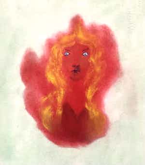 Georges Hugnet - Les yeux bleus (pastel originale) verkocht voor € 1!