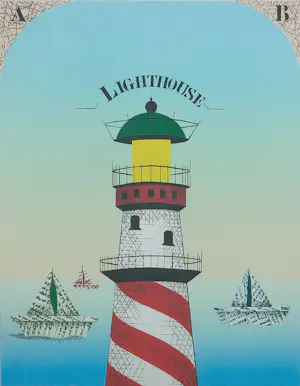 Helmut Böhm - Ets, Lighthouse - Ingelijst kopen? Bied vanaf 30!