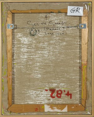 Ger de Greef - Olieverf op doek, (Paleis) Lege stad - Ingelijst kopen? Bied vanaf 35!