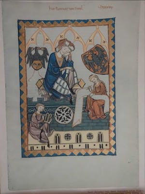 Niet of onleesbaar gesigneerd - Afbeeldingen van middeleeuwse Minnesangers kopen? Bied vanaf 1!