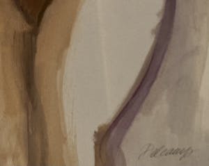 Enric Adsera Riba - Naakt, aquarel. kopen? Bied vanaf 50!