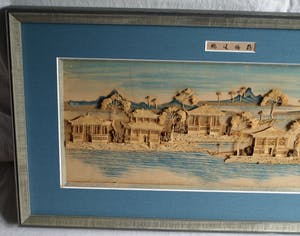 Curiosa - Uit kurk gesneden Oosters landschap – Jaren ‘80 kopen? Bied vanaf 50!