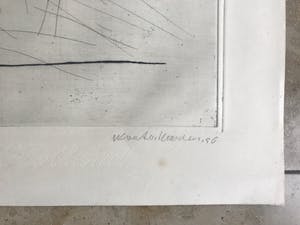 Wout van Heusden - Mooie, grote ets - 1956 - 4/20 kopen? Bied vanaf 1!