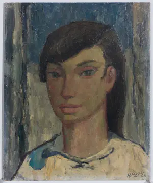 Harmen Klaas Post - Olieverf op paneel, Portret kopen? Bied vanaf 100!